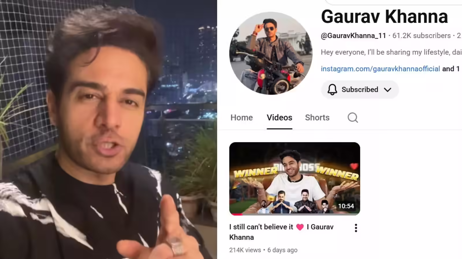 गौरव खन्ना का यूट्यूब चैनल दोबारा शुरू, 6 दिन पहले 24 घंटे में हो गया था टर्मिनेट