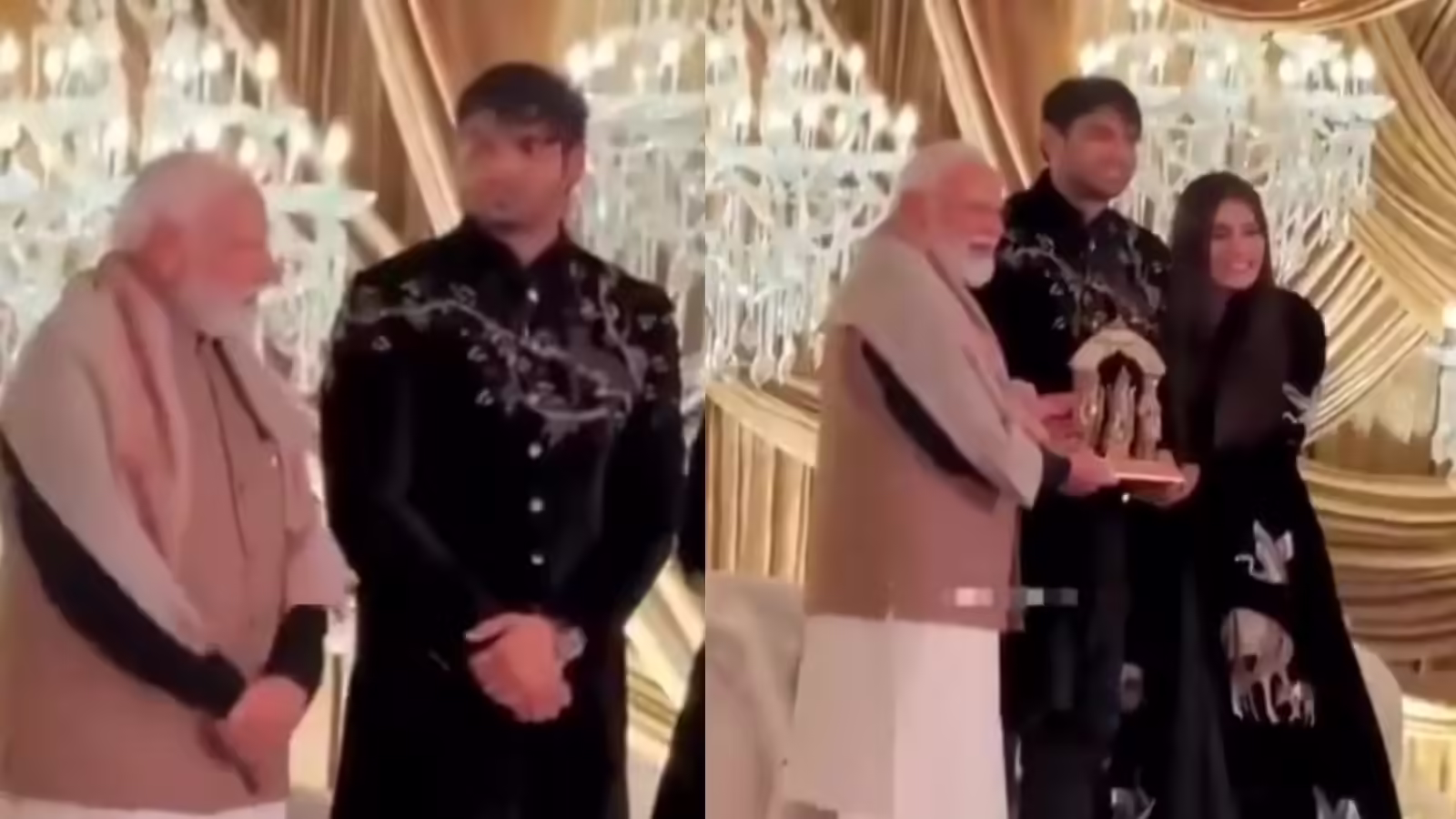 नीरज चोपड़ा-हिमानी मोर ने किया ग्रैंड रिसेप्शन, PM नरेंद्र मोदी भी पहुंचे, महफिल को लगाए चार चांद