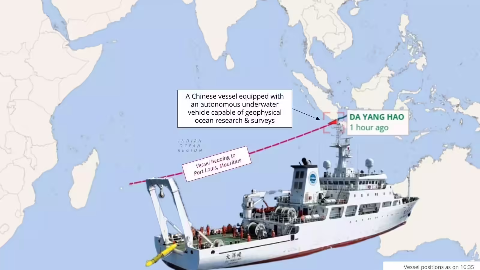 चीन ने हिंद महासागर में 6 महीने में छठी बार भेजा जासूसी जहाज, मालदीव की तरफ बढ़ रहा ‘दा यांग हाओ’, क्या है मकसद?