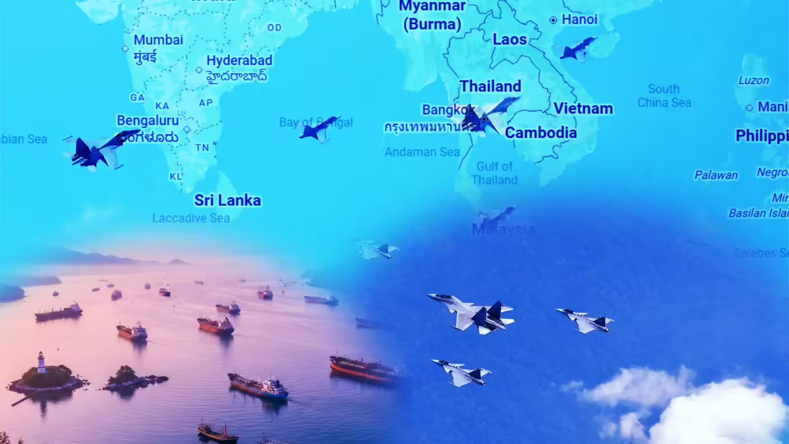 चीन की दुखती रग के पास गरजे भारतीय सुखोई और ग्रिपेन लड़ाकू विमान, मलक्का स्ट्रेट के नाम से क्‍यों डरता है ड्रैगन?