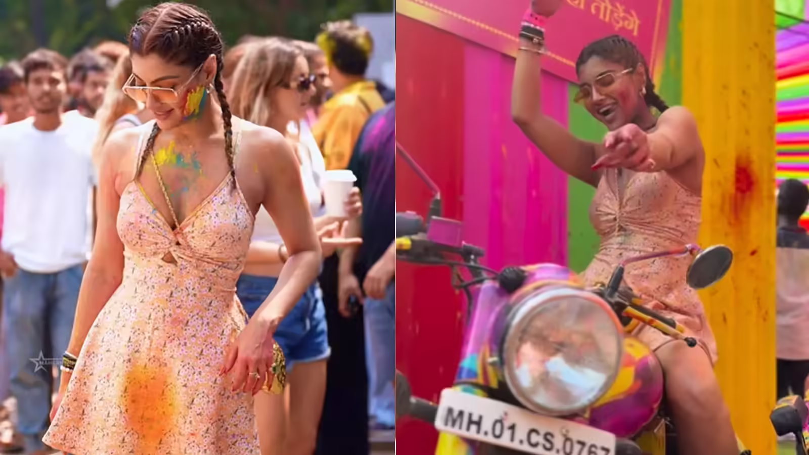 अकांक्षा पुरी ने होली में बाइक पर बना डाली रील, कहा- इंदौर में हम एक दूसरे को टंकी में डाल देते थे